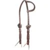 Cashel Company Chocolate Single Ear Headstall With Guns And Roses Buckles -Saddlery Shop 105062 default l