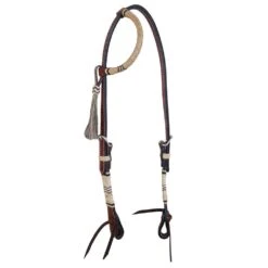 Oxbow Tack Rawhide Braided Tooled Single Ear Headstall