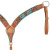 Rafter T Ranch Company Painted Cactus Contoured Breast Collar -Saddlery Shop 109500 default l