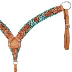 Rafter T Ranch Company Painted Cactus Contoured Breast Collar