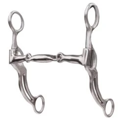 Professionals Choice 7in. Swept Back Double Bar 3 Piece Snaffle
