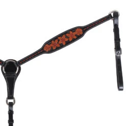 Professionals Choice Black/Red Floral Breast Collar