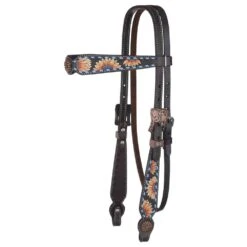 Circle Y Saddlery Sunflower Buckstitch Browband Headstall