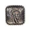 Rockin Out Designs Jewelry 1 1/2in. Square Chief Head Concho With Rope Border -Saddlery Shop 132878 default l