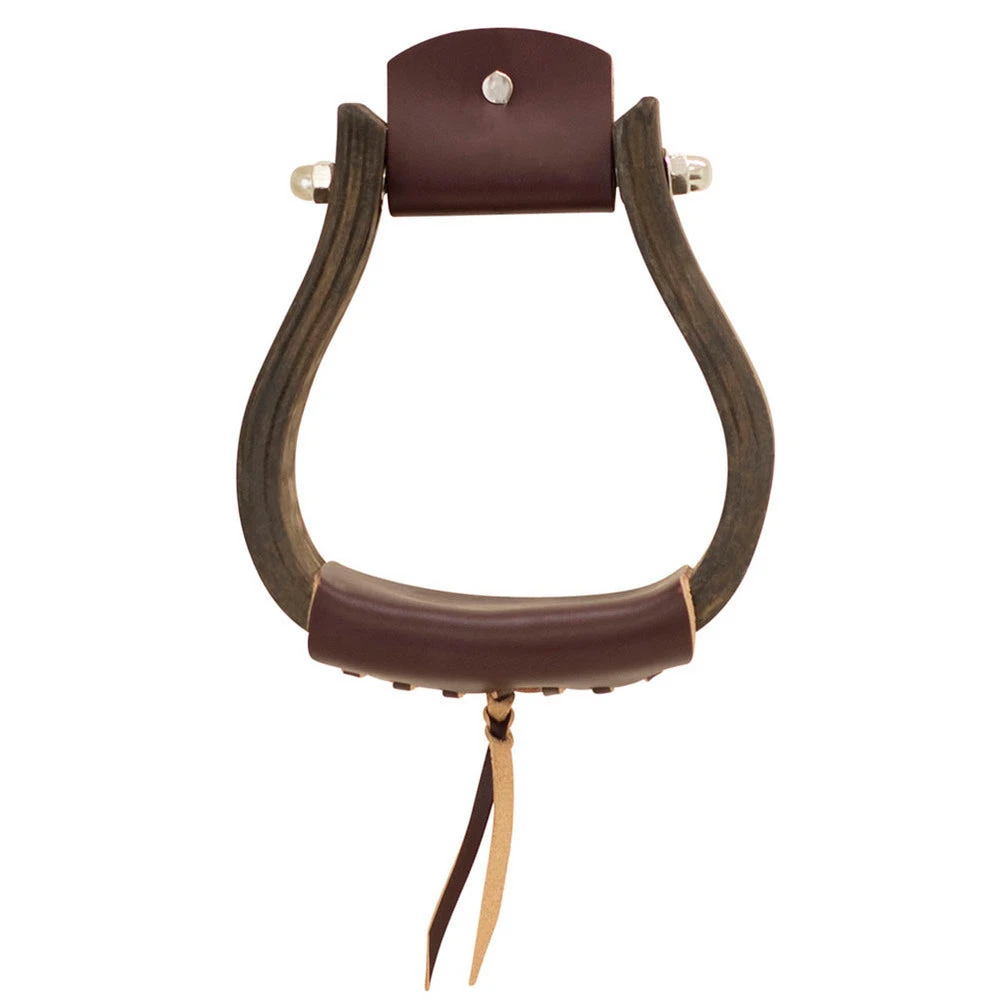 Partrade Trading Corporation Open Range 3 /4in. Dark Wood Bell Stirrups 3 Partrade Trading Corporation Open Range 3 /4in. Dark Wood Bell Stirrups