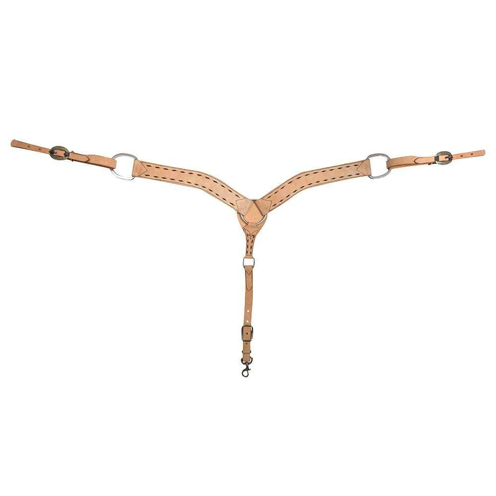 Cashel Company 2in Natural Brown Buckstitched Breast Collar 3 Cashel Company 2in Natural Brown Buckstitched Breast Collar