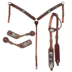 Tough 1 Tooled Floral 3 Piece Tack Set