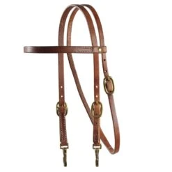 Professionals Choice Harness Leather Browband Snap Cheek Headstall