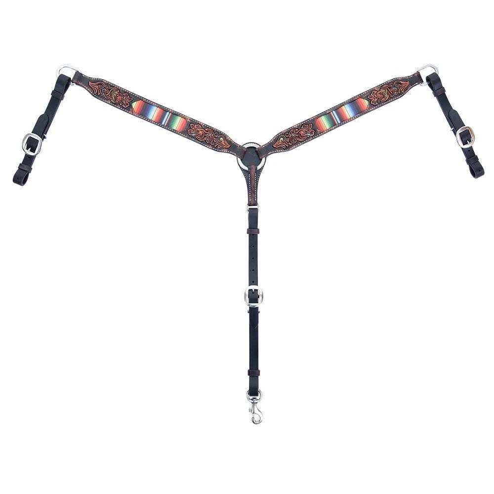 Circle Y Serape Inlay Breast Collar 3 Circle Y Serape Inlay Breast Collar