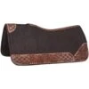 Tough 1 Remuda Felt And Leather Saddle Pad 31in X 32in W/Turq/Blk/White Buckstitch -Saddlery Shop 144311 default l