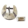 Cowpuncher 3/4 Inch Silver Mounted 2 Piece Buckle Set -Saddlery Shop 145865 default l