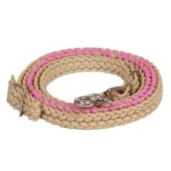 Mustang Laced Waxed Barrel Reins -Saddlery Shop 152546 370151