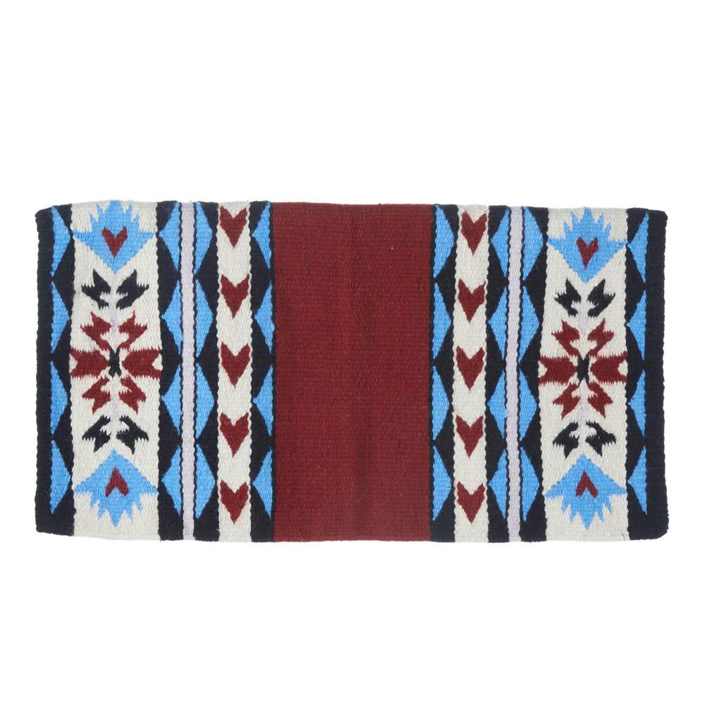 NRS Exclusive Thistle Deep Red And Blue Saddle Blanket 3 NRS Exclusive Thistle Deep Red And Blue Saddle Blanket