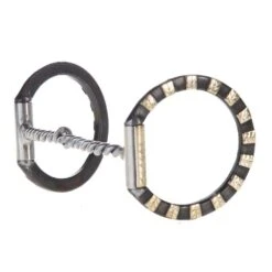 NRS Slow Square Twist Engraved D Ring Snaffle Bit