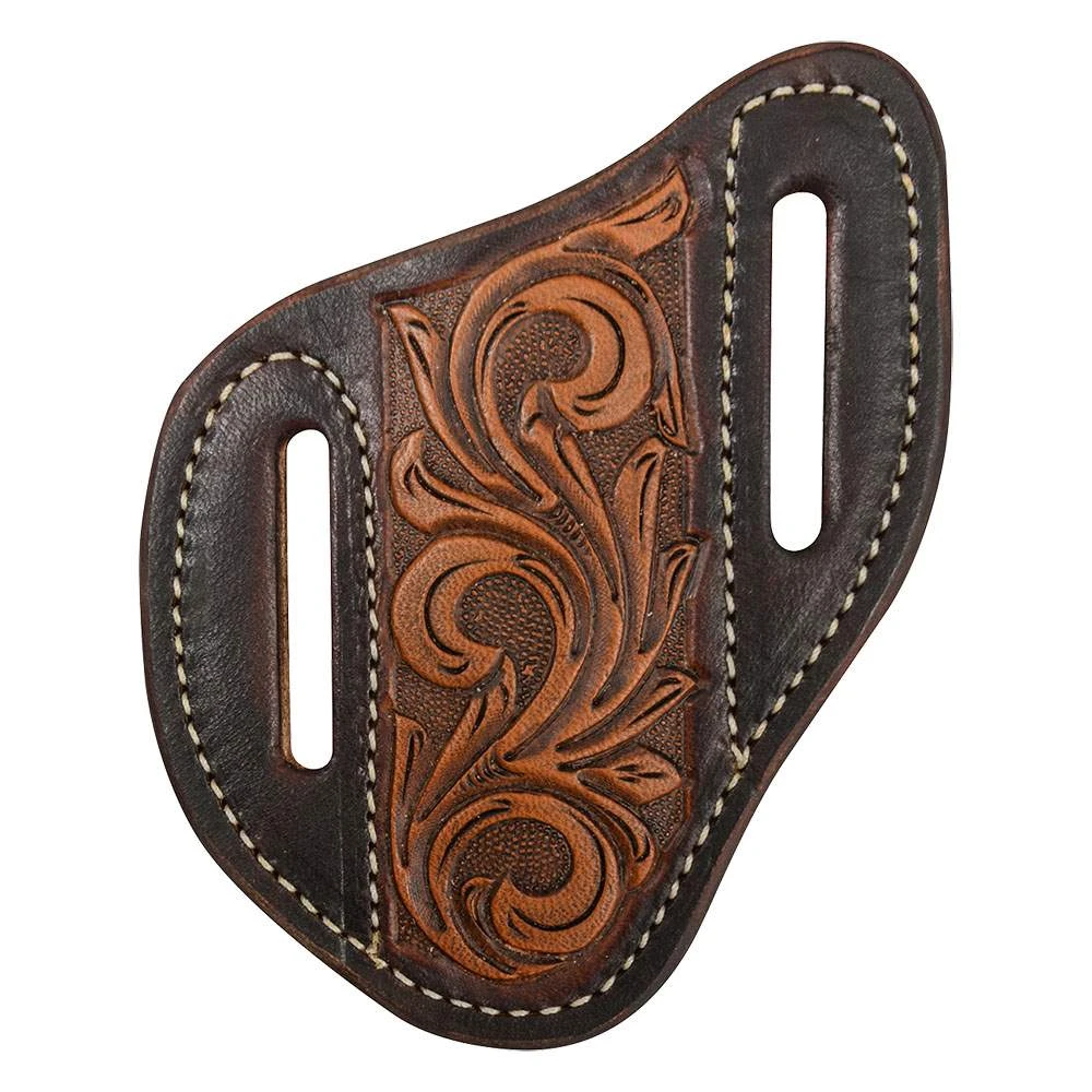 Martin Saddlery Natural With Dyed Edges Angled Knife Scabbard 4 Martin Saddlery Natural With Dyed Edges Angled Knife Scabbard - Image 2