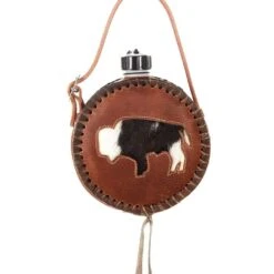 NRS Leather-Covered Canteen With Inlay -Saddlery Shop 224173 710660