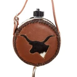 NRS Leather-Covered Canteen With Inlay -Saddlery Shop 224173 710662