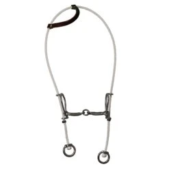 Professionals Choice Rope Headstall Square Bar Lifesaver Gag Bit