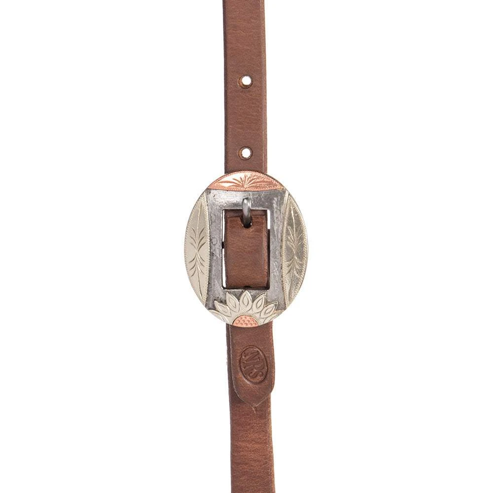 Nrs Tack Headstall With A Single Sunflower Buckle 4 Nrs Tack Headstall With A Single Sunflower Buckle - Image 2