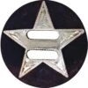 Antique Cut-out Silver Star Concho With Slots- 1-1/2 Inch -Saddlery Shop 6803 default l