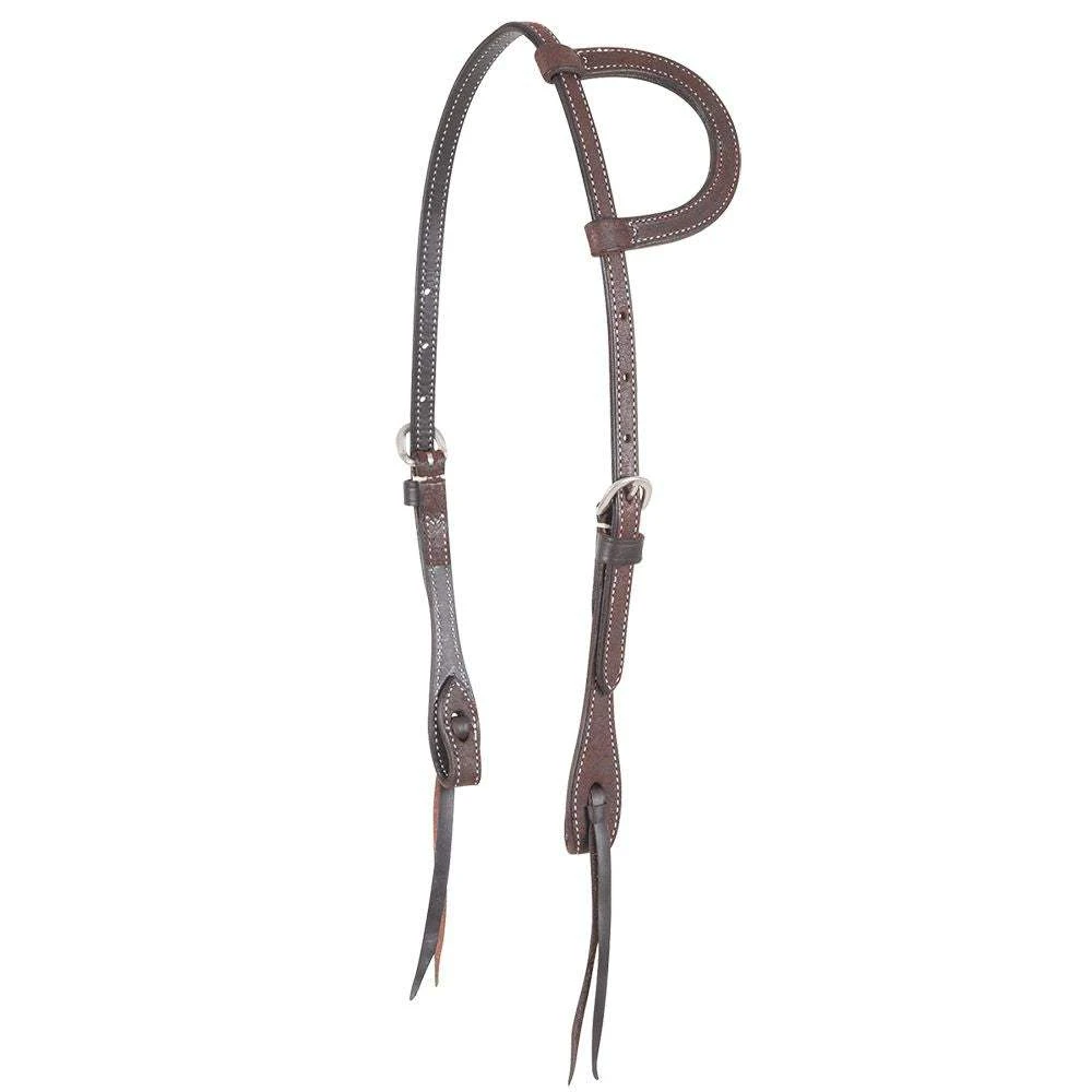 Martin Saddlery Roughout Slip Ear Headstall Chocolate 3 Martin Saddlery Roughout Slip Ear Headstall Chocolate