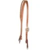 Nrs Tack TLC Series Natural Harness Leather Slit Ear Headstall With A Floral Cart Buckle -Saddlery Shop 92161 default l