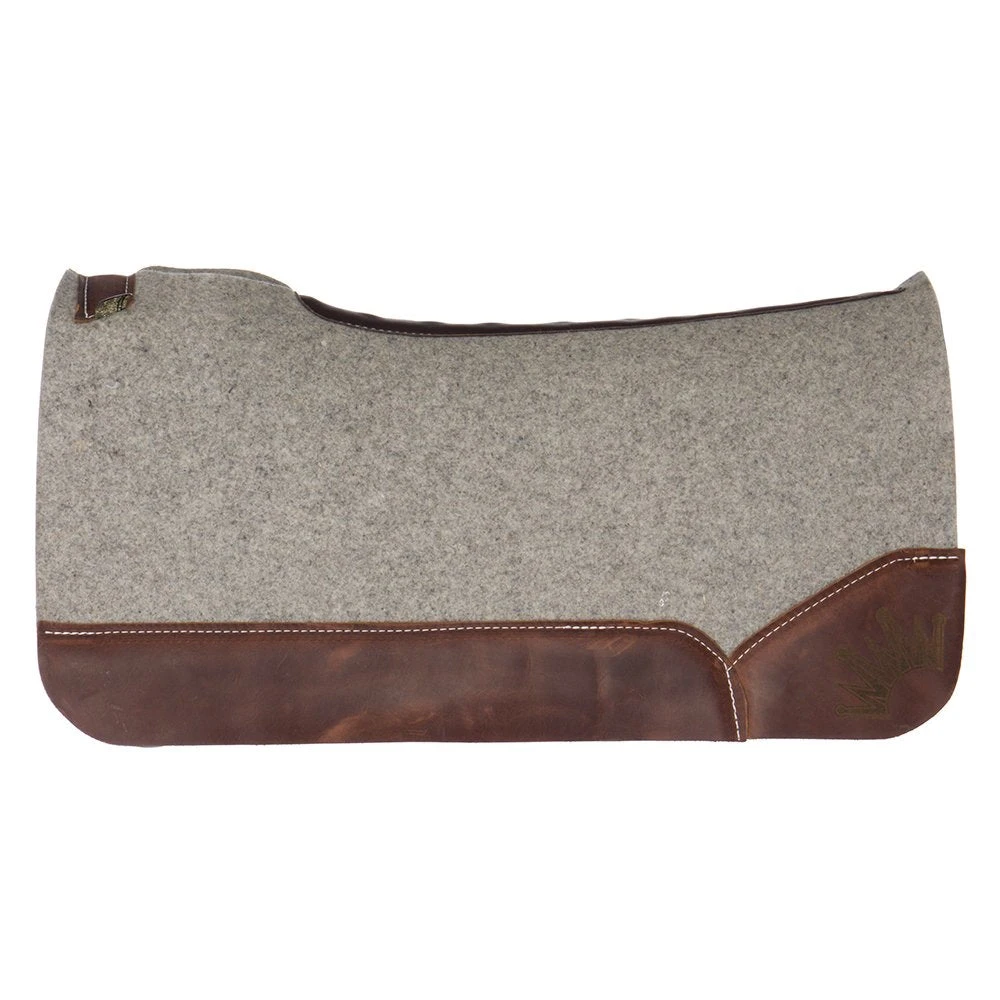 Best Ever Pads Kush 1 Inch Felt Saddle Pad With Burgundy Oiled Wear Leathers 4 Best Ever Pads Kush 1 Inch Felt Saddle Pad With Burgundy Oiled Wear Leathers - Image 2