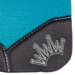 Best Ever Pads Kush 3/4 Inch Turquoise Felt Saddle Pad With Black Wear Leathers -Saddlery Shop KUSH 34 TURQ 04