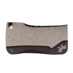 Best Ever Pads Kush 1 Inch Felt Saddle Pad With Black Wear Leathers -Saddlery Shop KUSH B 1 1