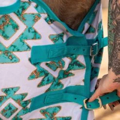 Schulz Equine Fly Sheet With Neck Cover And Belly Guard -Saddlery Shop SEFSHEET AZTEC 03