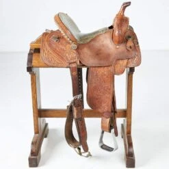 NRS Used 14.5in Double J Lynn Mackenzie Barrel Saddle -Saddlery Shop 02 388BR 02