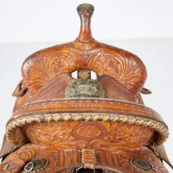 NRS Used 14.5in Double J Lynn Mackenzie Barrel Saddle -Saddlery Shop 02 388BR 03