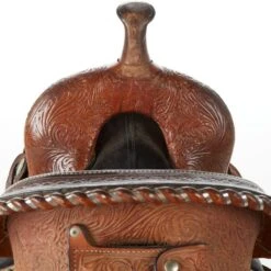 NRS Used 13 Circle Y Tammy Fischer Treeless Barrel Saddle -Saddlery Shop 02 399BR 03