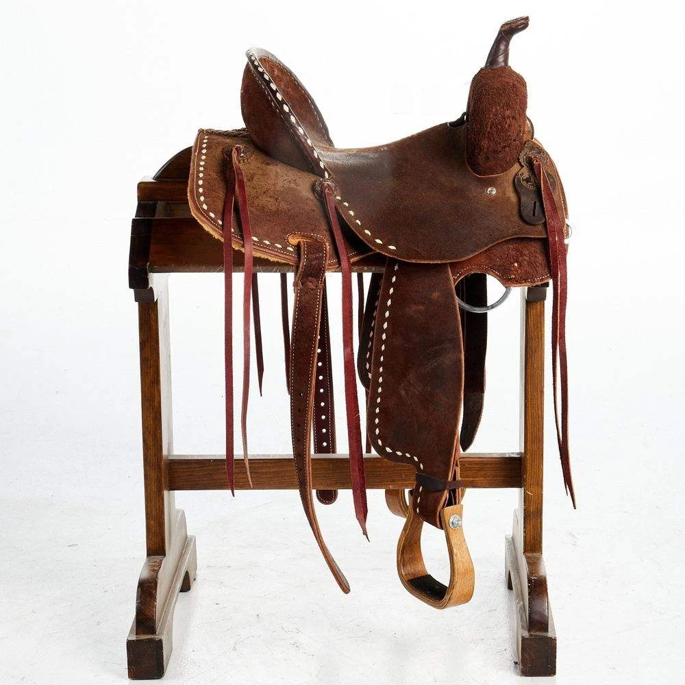 NRS Used 14.5in STS Saddlery Barrel Saddle 4 NRS Used 14.5in STS Saddlery Barrel Saddle - Image 2