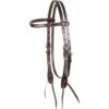 Martin Saddlery Rawhide Laced Chocolate Browband Headstall -Saddlery Shop 105207 default l