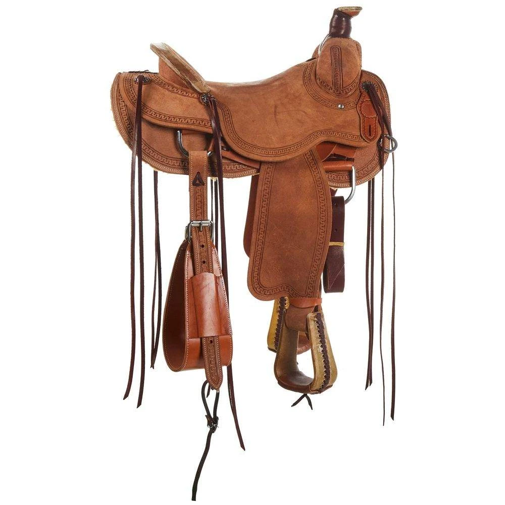 Circle Y Saddlery XP Oakdale Roughout Ranch Roper 4 Circle Y Saddlery XP Oakdale Roughout Ranch Roper - Image 2
