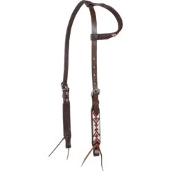 Cashel Company White/Red Beaded Slip Ear Headstall