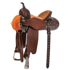 Martin Saddlery Martin Fearless Chocolate 1/2 Breed Mountain Daisy Barrel Saddle