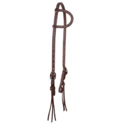 NRS Tack Dotted Pineapple Knot Single Ear Headstall