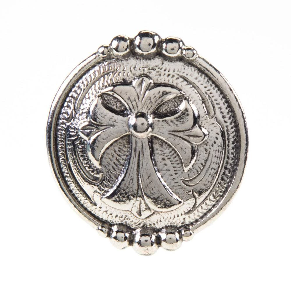 Rockin Out Designs Jewelry 1 1/2in. Scalloped Cross Concho 3 Rockin Out Designs Jewelry 1 1/2in. Scalloped Cross Concho