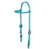 Jerry Beagley Braiding Co. Nylon Turquoise Braided Pony Headstall