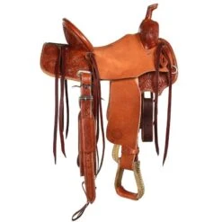 NRS Competitor Series Chestnut Poinsettia Barrel Saddle With Pencil Roll -Saddlery Shop 1411843 2
