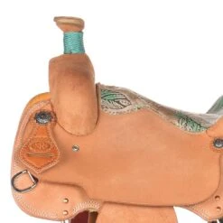 Nrs Competitors NRS Competitor Natural All Around Saddle With Turquoise Feather Seat -Saddlery Shop 1412070 4