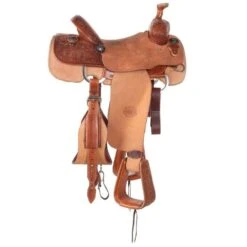 Nrs Competitors NRS 1/4 Breed Chestnut/Natural Combo NRS Floral Team Roping Saddle -Saddlery Shop 1412138 2