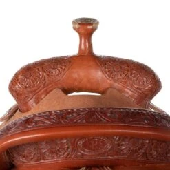 Nrs Competitors NRS 1/4 Breed Chestnut/Natural Combo NRS Floral Team Roping Saddle -Saddlery Shop 1412138 3