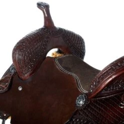 Nrs Competitors Competitor Chocolate 1/2 Breed Diamond Tooled Full Floral Embossed Seat Barrel Racer 9 Nrs Competitors Competitor Chocolate 1/2 Breed Diamond Tooled Full Floral Embossed Seat Barrel Racer -Saddlery Shop 1412174 03