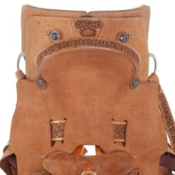 Nrs Competitors Natural Antique Loop Seat Floral Team Roper With Tooled Leathers -Saddlery Shop 1412177A 5