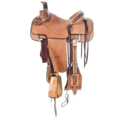 NRS 1/8 Breed Antique Floral Team Roper -Saddlery Shop 1413031 02