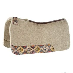 5 Star Equine Products Supplies Inc. 5 7/8in. Natural Barrel Racer Pad W/ Hand Painted Azteca Nativo Wear Leathers 30in.x28in.