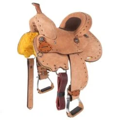Tough 1 Branson 12in. Youth Roughout Barrel Saddle With Buckstitch
